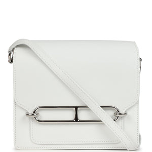 Hermes Mini Roulis White Evercolor Palladium Hardware