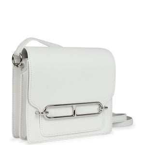 Hermes Mini Roulis White Evercolor Palladium Hardware