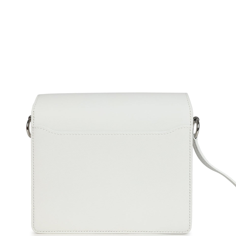 Hermes Mini Roulis White Evercolor Palladium Hardware