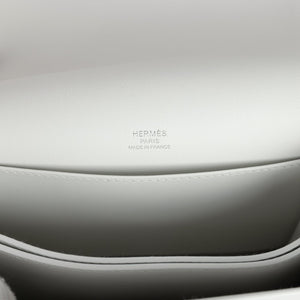 Hermes Mini Roulis White Evercolor Palladium Hardware
