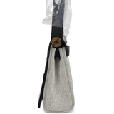 Hermes Herbag Zip 20 Mini Ecru and Black Toile H Canvas and Black Vache Hunter Gold Hardware