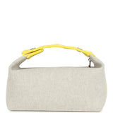 Hermes Bride A Brac Case PM Jaune Citron Plume Canvas Palladium Hardware
