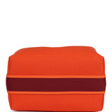 Hermes Bride A Brac Carre Case PM Feu Canvas Palladium Hardware