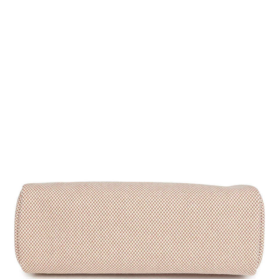 Hermes Herbag Zip PM 31 Ecru and Beige Toile H Ebene Hunter Gold Hardware