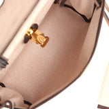 Hermes Herbag Zip PM 31 Ecru and Beige Toile H Ebene Hunter Gold Hardware