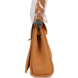 Hermes Herbag Zip 20 Mini Naturel Sable Toile Militaire Canvas and Vache Hunter Palladium Hardware