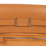 Hermes Herbag Zip 20 Mini Naturel Sable Toile Militaire Canvas and Vache Hunter Palladium Hardware