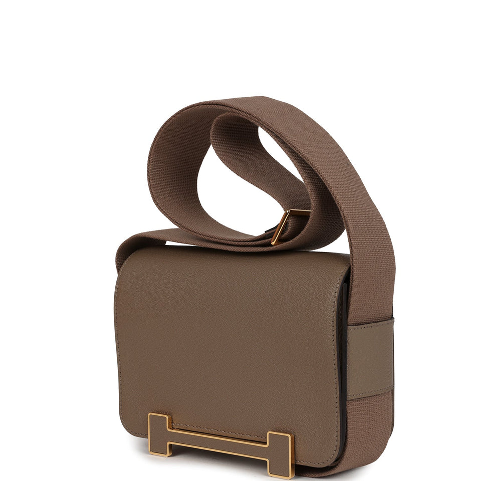 Hermes Geta Etoupe Chevre Mysore Gold Hardware