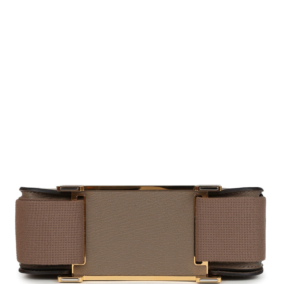 Hermes Geta Etoupe Chevre Mysore Gold Hardware