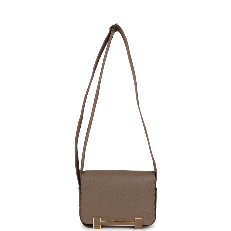 Hermes Geta Etoupe Chevre Mysore Gold Hardware