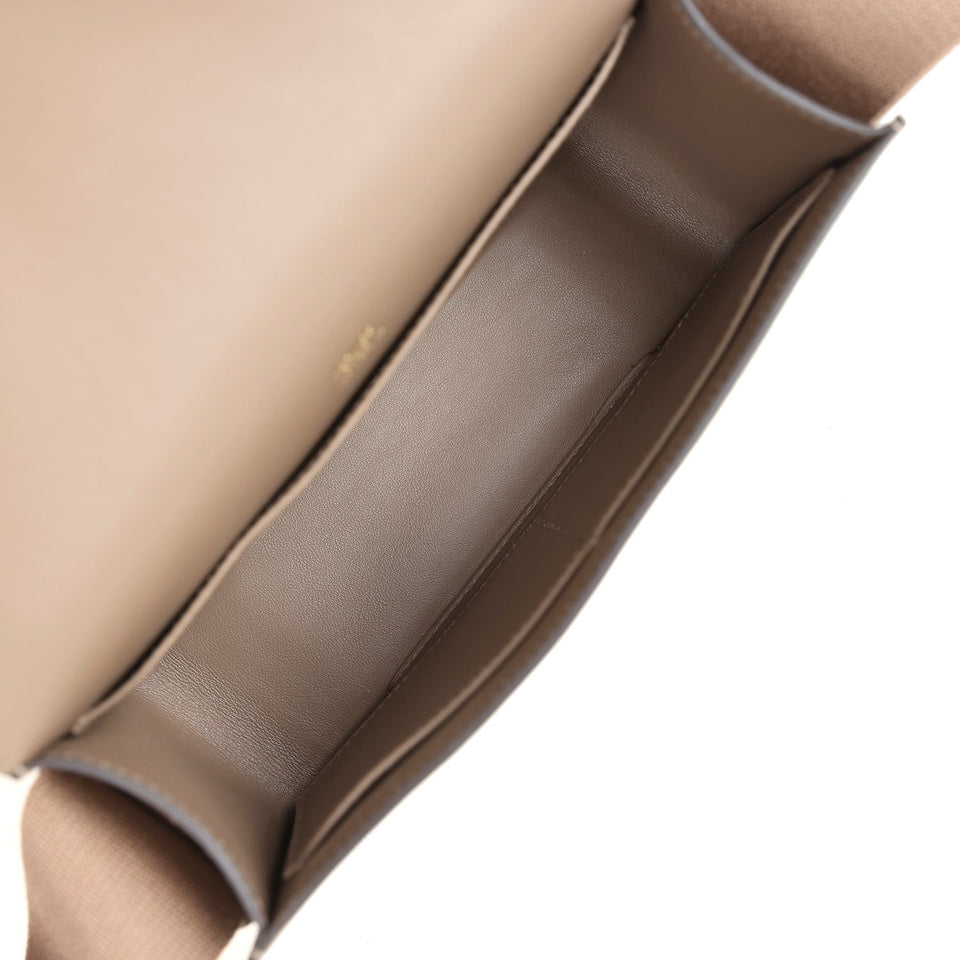 Hermes Geta Etoupe Chevre Mysore Gold Hardware