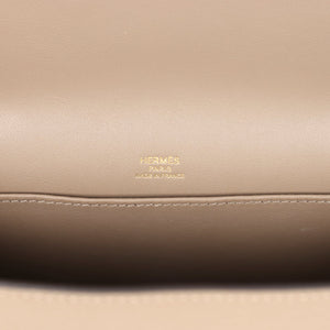 Hermes Geta Etoupe Chevre Mysore Gold Hardware