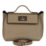 Hermes Mini 24/24 Beige Marfa Verso Evercolor and Swift Permabrass Hardware