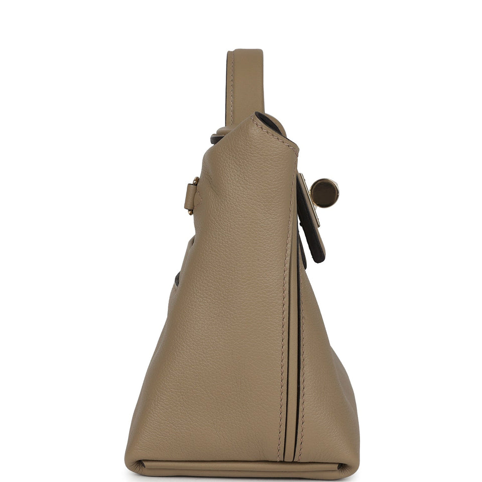 Hermes Mini 24/24 Beige Marfa Verso Evercolor and Swift Permabrass Hardware