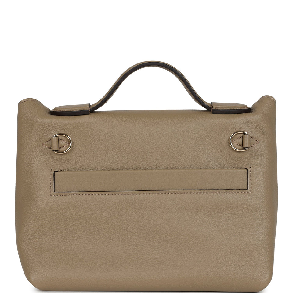 Hermes Mini 24/24 Beige Marfa Verso Evercolor and Swift Permabrass Hardware