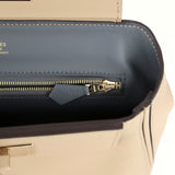 Hermes Mini 24/24 Beige Marfa Verso Evercolor and Swift Permabrass Hardware