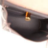 Hermes Herbag Zip 20 Mini Ebene Toile H Canvas and Vache Hunter Gold Hardware