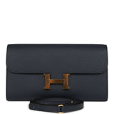 Hermes Constance To Go Wallet Bleu Indigo Epsom Gold Hardware