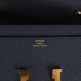 Hermes Constance To Go Wallet Bleu Indigo Epsom Gold Hardware