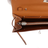 Hermes Kelly Wallet To Go Gold Epsom Palladium Hardware