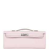 Hermes Kelly Cut Mauve Pale Swift Palladium Hardware