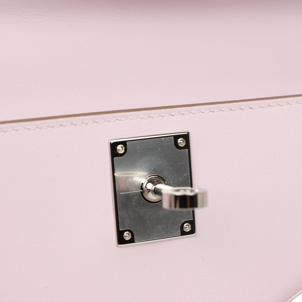 Hermes Kelly Cut Mauve Pale Swift Palladium Hardware