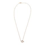 Hermes 18k Rose Gold San Coloris Diamond Finesse Pendant Necklace