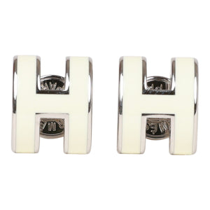 Hermes Nata Enamel Mini Pop H Earrings PHW