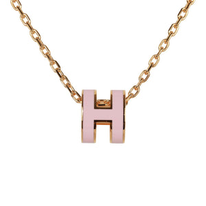 Hermes Rose Dragee Mini Pop H Pendant Necklace