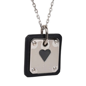 Hermes As De Coeur Pendant Black Swift Palladium Hardware