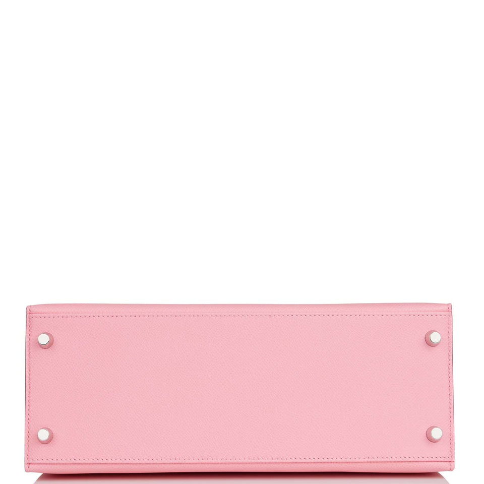 Hermes Kelly Sellier 28 Rose Confetti Epsom Palladium Hardware