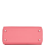 Hermes Kelly Retourne 25 Rose Azalee Swift Palladium Hardware