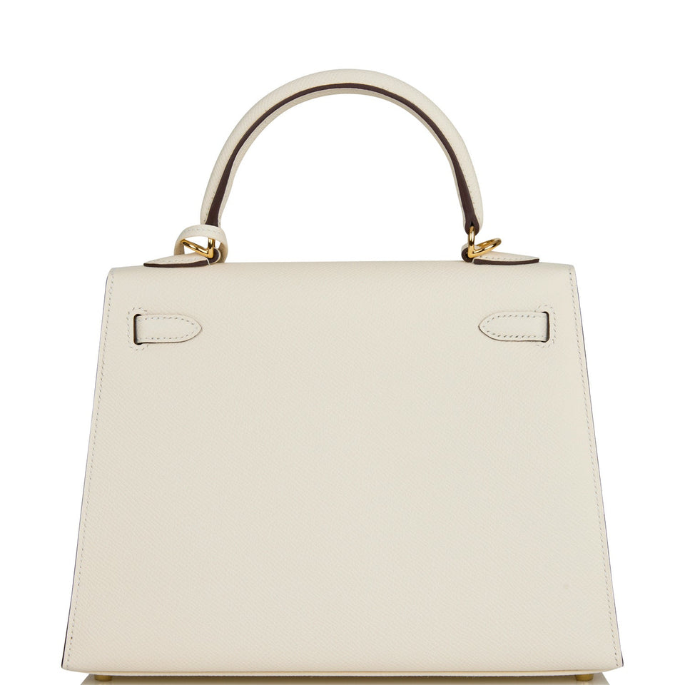 Hermes Kelly Sellier 25 Nata Epsom Gold Hardware
