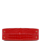 Hermes Kelly Sellier 20 Braise Shiny Alligator Gold Hardware