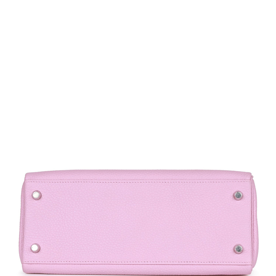 Hermes Kelly Retourne 28 Mauve Sylvestre Clemence Palladium Hardware