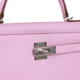 Hermes Kelly Retourne 28 Mauve Sylvestre Clemence Palladium Hardware