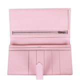 Hermes Bearn Gusset Wallet Rose Sakura Chevre Palladium Hardware