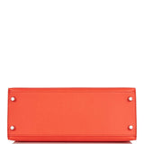 Hermes Kelly Sellier 28 Rose Texas Epsom Palladium Hardware