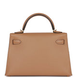 Hermes Kelly Sellier 20 Chai Epsom Gold Hardware for