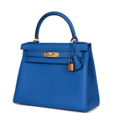 Hermes Kelly Retourne 28 Bleu France Togo Gold Hardware
