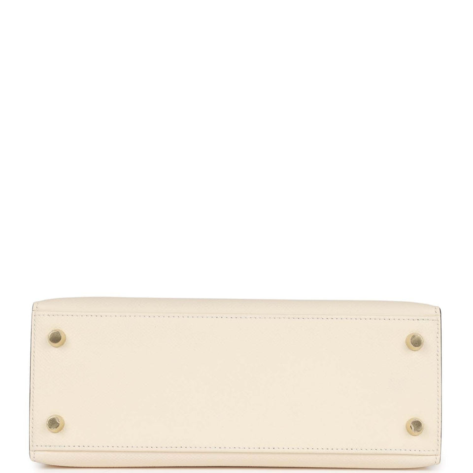 Hermes Kelly Sellier 25 Nata Epsom Gold Hardware