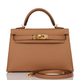 Hermes Kelly Sellier 20 Chai Epsom Gold Hardware