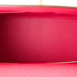 Hermes Kelly Retourne 28 Rose Extreme Clemence Gold Hardware