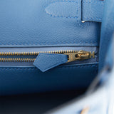 Hermes Kelly Retourne 28 Bleu Agate Evercolor Gold Hardware