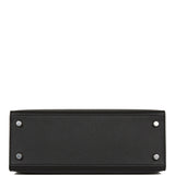 Hermes Kelly Sellier 25 Black Epsom Palladium Hardware