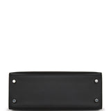 Hermes Kelly Sellier 25 Black Epsom Palladium Hardware