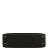 Hermes Kelly Sellier 20 Black Chevre Chamkila Palladium Hardware