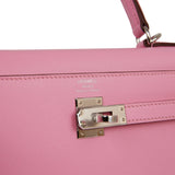 Hermes Kelly Sellier 25 Pink Verso Madame Palladium Hardware