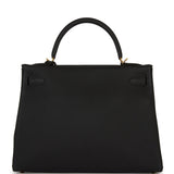 Hermes Kelly Retourne 32 Black Togo Gold Hardware