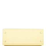 Hermes Kelly Sellier 25 Jaune Poussin Epsom Gold Hardware